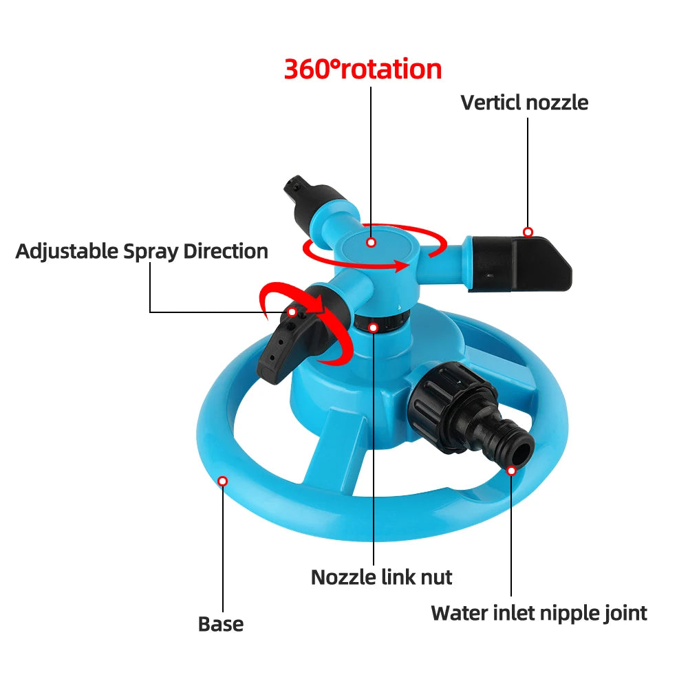 Hydrosia - 360° Rotating Lawn Sprinkler for Efficient Watering 4
