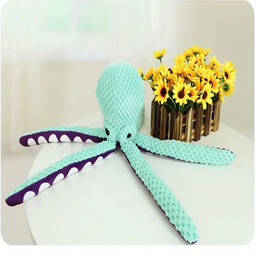 Interactive Plush Octopus Dog Toy - Sound & Anti-Demolition Design 3