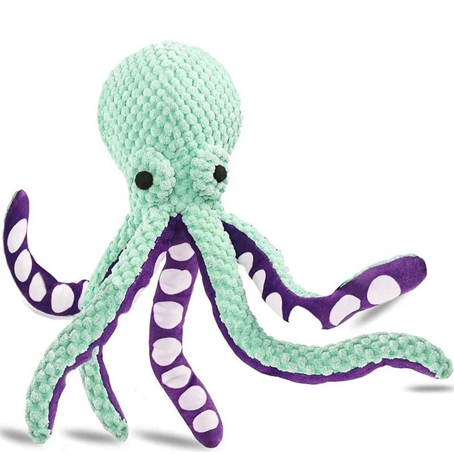 Interactive Plush Octopus Dog Toy - Sound & Anti-Demolition Design 4