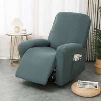 Juno Soft Fitted Recliner Chair Cover with Pocket - Cozy Microfiber Protection 4