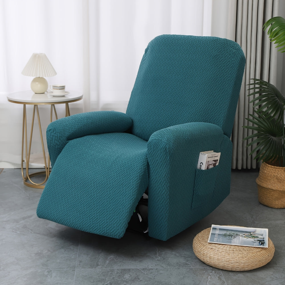 Juno Soft Fitted Recliner Chair Cover with Pocket - Cozy Microfiber Protection 7