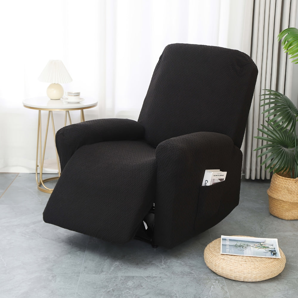 Juno Soft Fitted Recliner Chair Cover with Pocket - Cozy Microfiber Protection 8