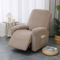 Juno Soft Fitted Recliner Chair Cover with Pocket - Cozy Microfiber Protection 9