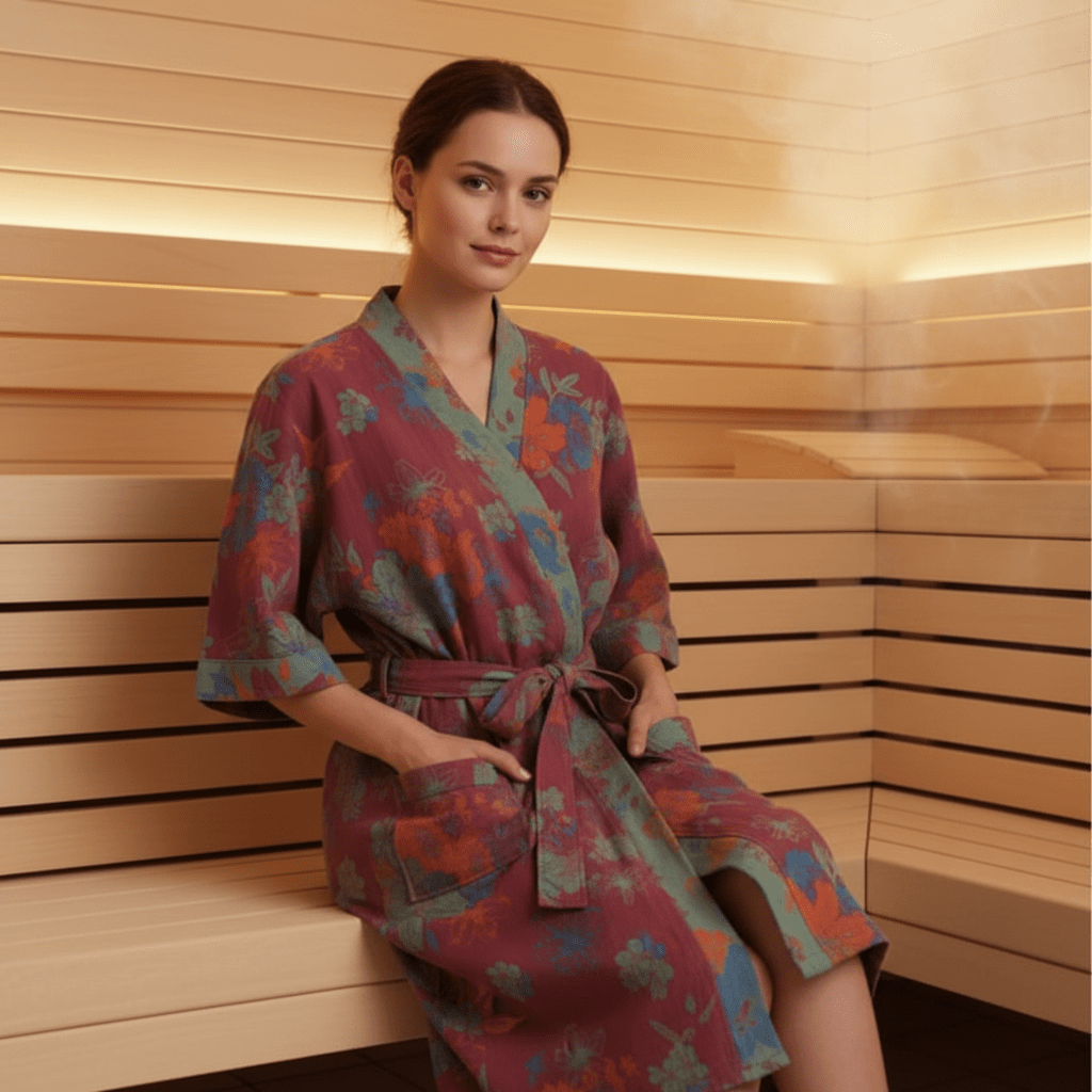 KIMOGINKO - Organic Cotton Kimono Bathrobe for Ultimate Comfort and Style 5