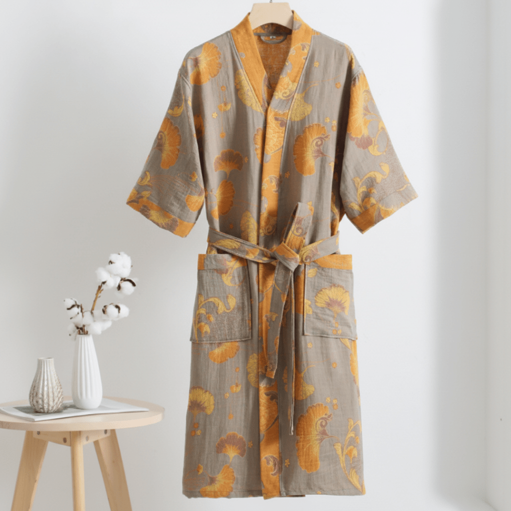 KIMOGINKO - Organic Cotton Kimono Bathrobe for Ultimate Comfort and Style 6