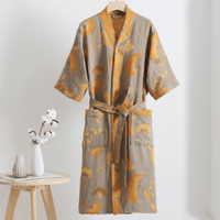 KIMOGINKO - Organic Cotton Kimono Bathrobe for Ultimate Comfort and Style 6