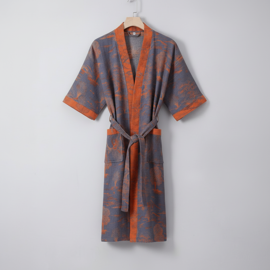 KIMOGINKO - Organic Cotton Kimono Bathrobe for Ultimate Comfort and Style 7