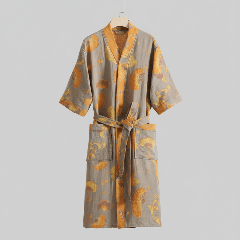 KIMOGINKO - Organic Cotton Kimono Bathrobe for Ultimate Comfort and Style 9