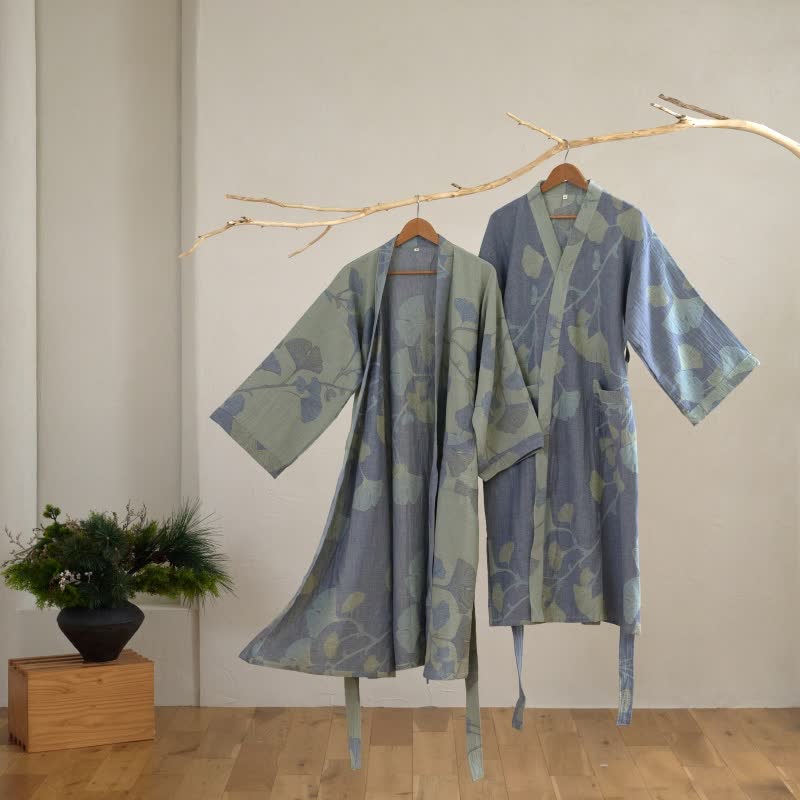 KIMONARA - Organic Cotton Bathrobe with Reversible Design for Ultimate Comfort 3