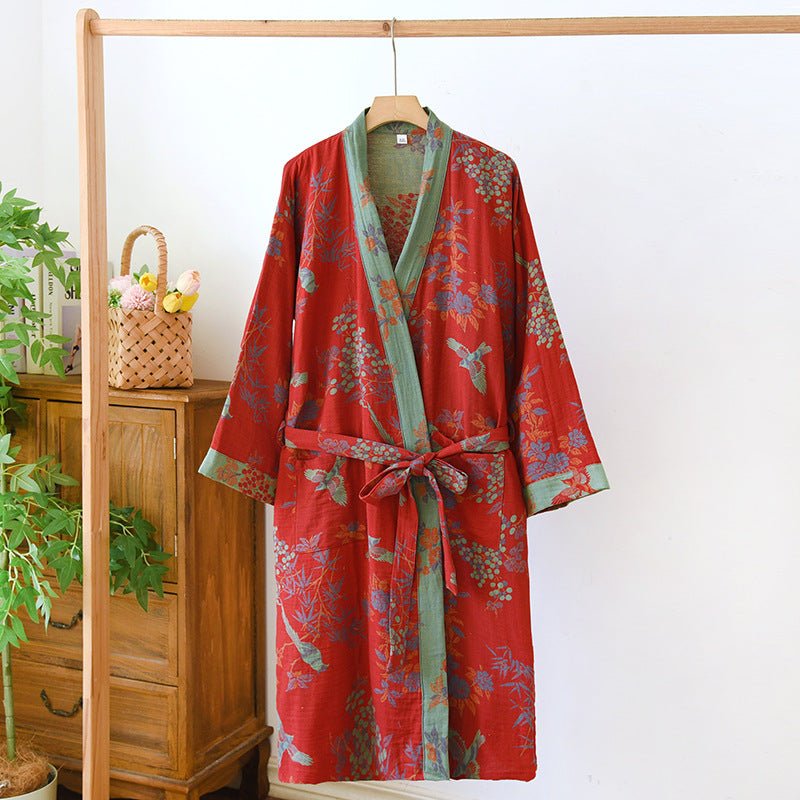 KIMONARA - Organic Cotton Bathrobe with Reversible Design for Ultimate Comfort 5