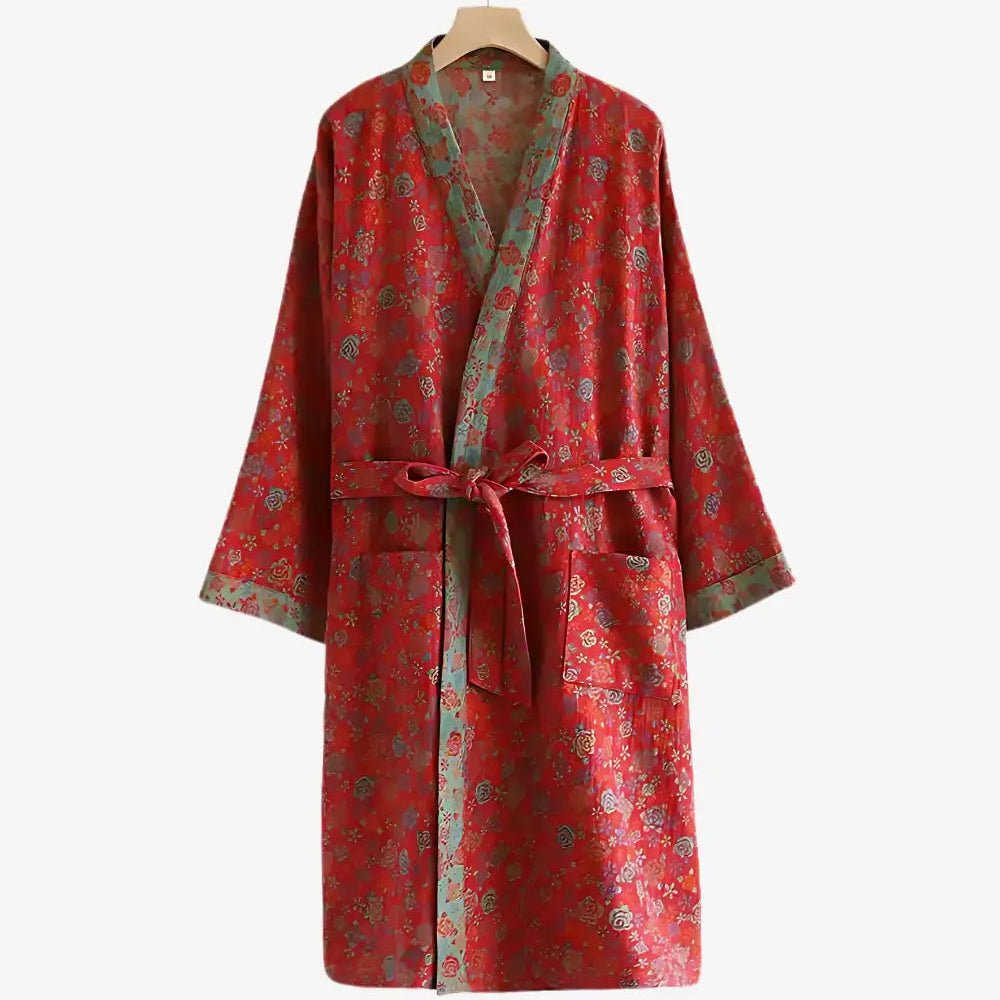 KIMONARA - Organic Cotton Bathrobe with Reversible Design for Ultimate Comfort 6