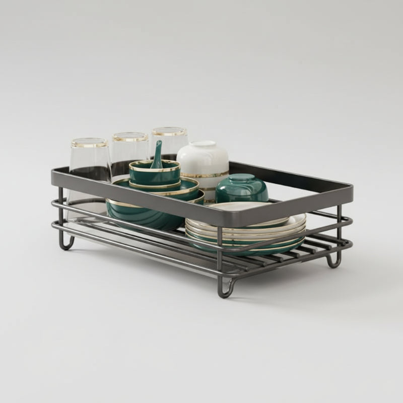 MODULKITCH – Foldable Stainless Steel Dish Rack for Compact & Stylish Kitchens