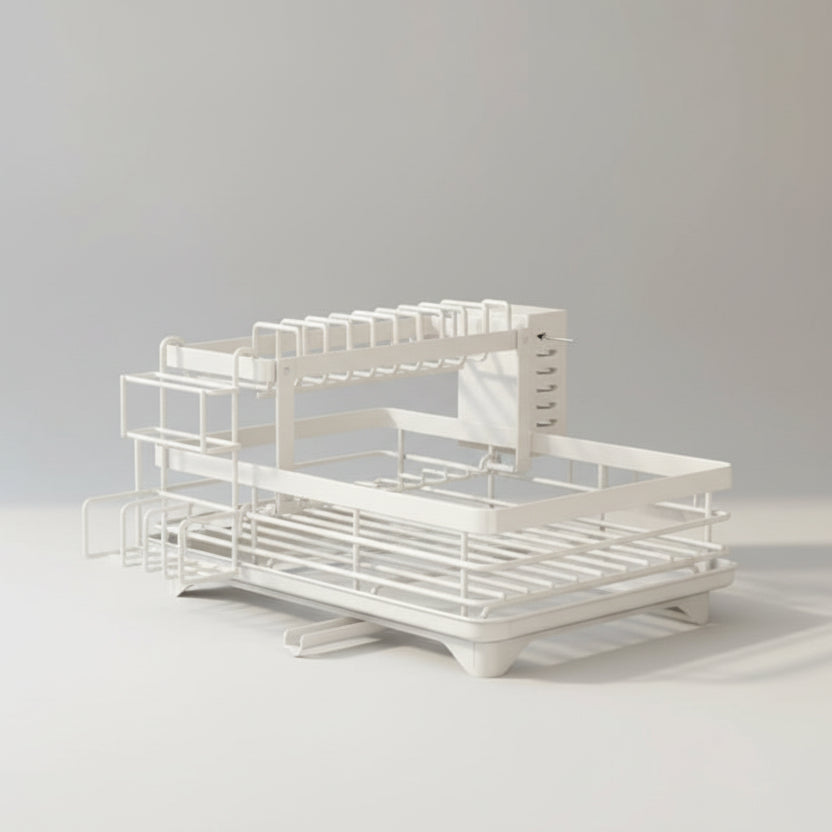 Modern Dish Rack Compact Foldable Stainless Steel Dish Rack | Compact Kitchen Organizer ...