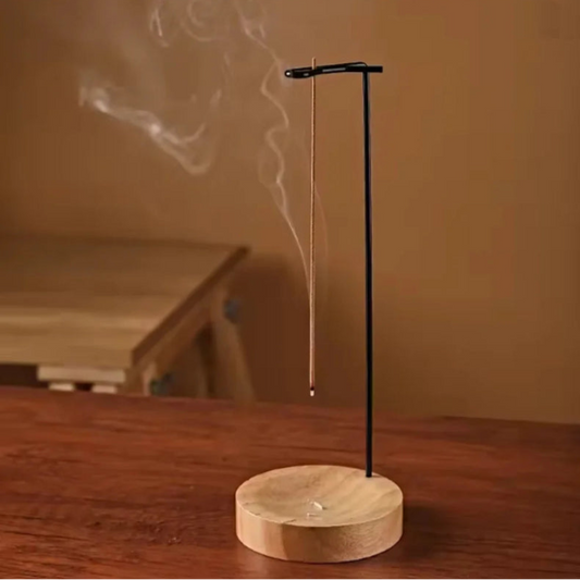 Kanso Upside Down Walnut Incense Holder - Elegant Burner for Meditation & Home Decor 0