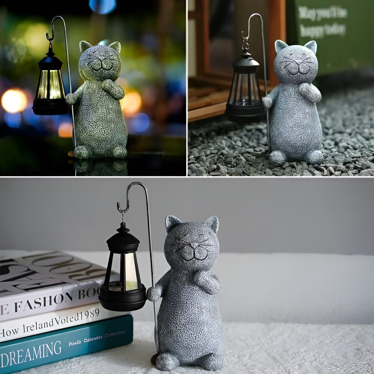 KittyBeam - Solar Cat Statue for Enchanting Garden Lighting 1