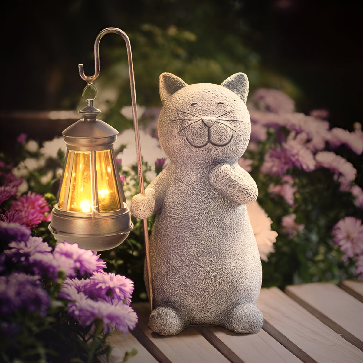 KittyBeam - Solar Cat Statue for Enchanting Garden Lighting 6
