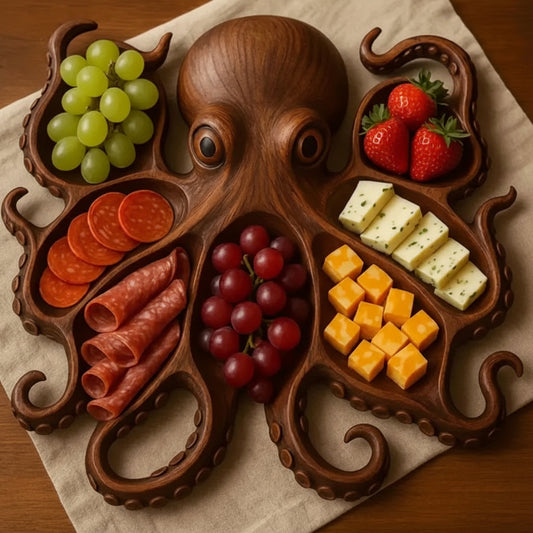 KrakenBoard - Handcrafted Rustic Charcuterie Board Set for Meat and Cheese Platter 0
