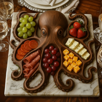 KrakenBoard - Handcrafted Rustic Charcuterie Board Set for Meat and Cheese Platter 2