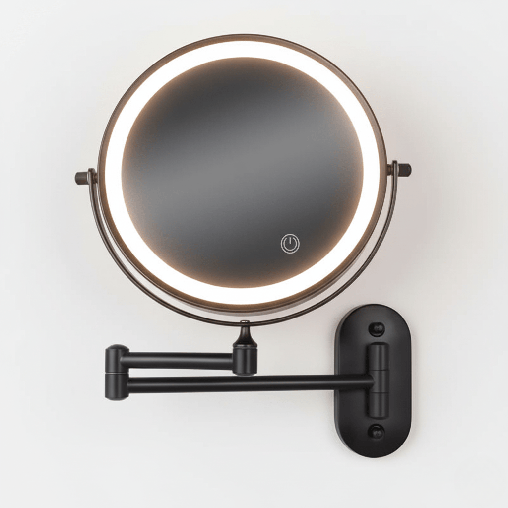 LED Magnifying Makeup Mirror with Light - Adjustable Brightness & Rechargeable Battery 0