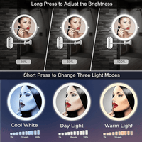 LED Magnifying Makeup Mirror with Light - Adjustable Brightness & Rechargeable Battery 5
