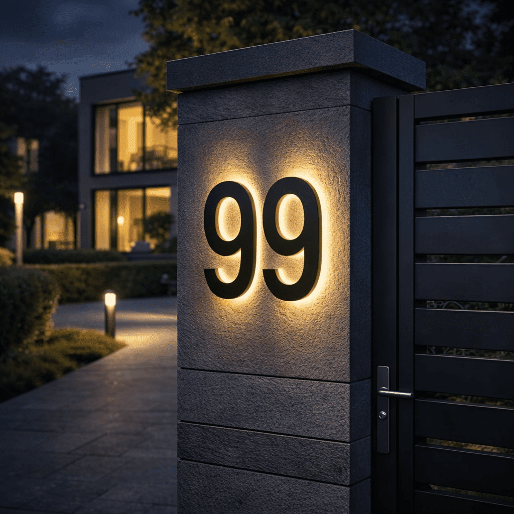 LICHTZEICHEN – Individually Customizable LED House Numbers for Modern Homes 0