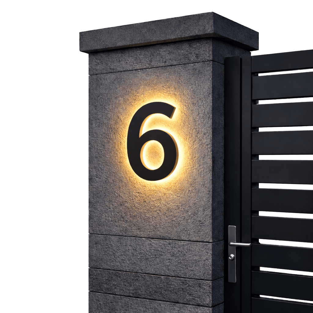 LICHTZEICHEN – Individually Customizable LED House Numbers for Modern Homes 10