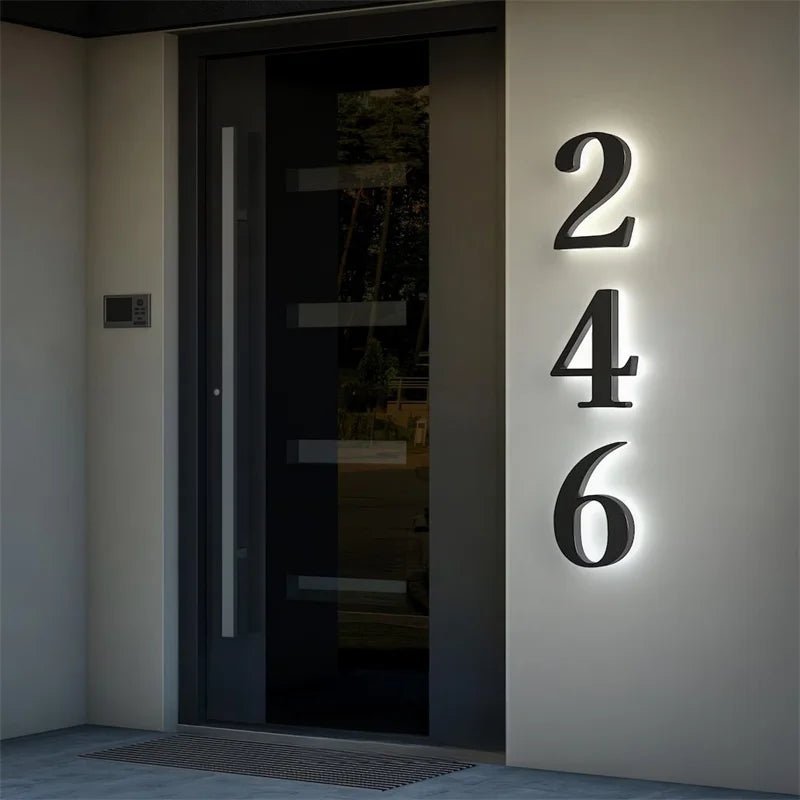 LICHTZEICHEN – Individually Customizable LED House Numbers for Modern Homes 4