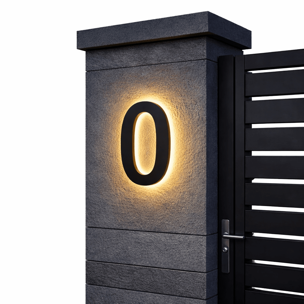 LICHTZEICHEN – Individually Customizable LED House Numbers for Modern Homes 7