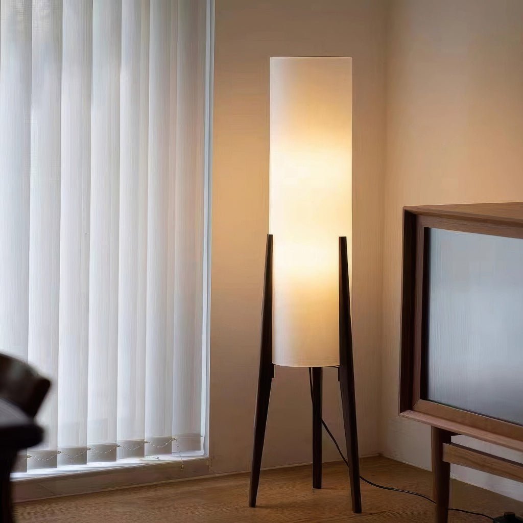 LIGNELUX – Scandinavian floor lamp made of walnut wood with dimmable LED lighting 2