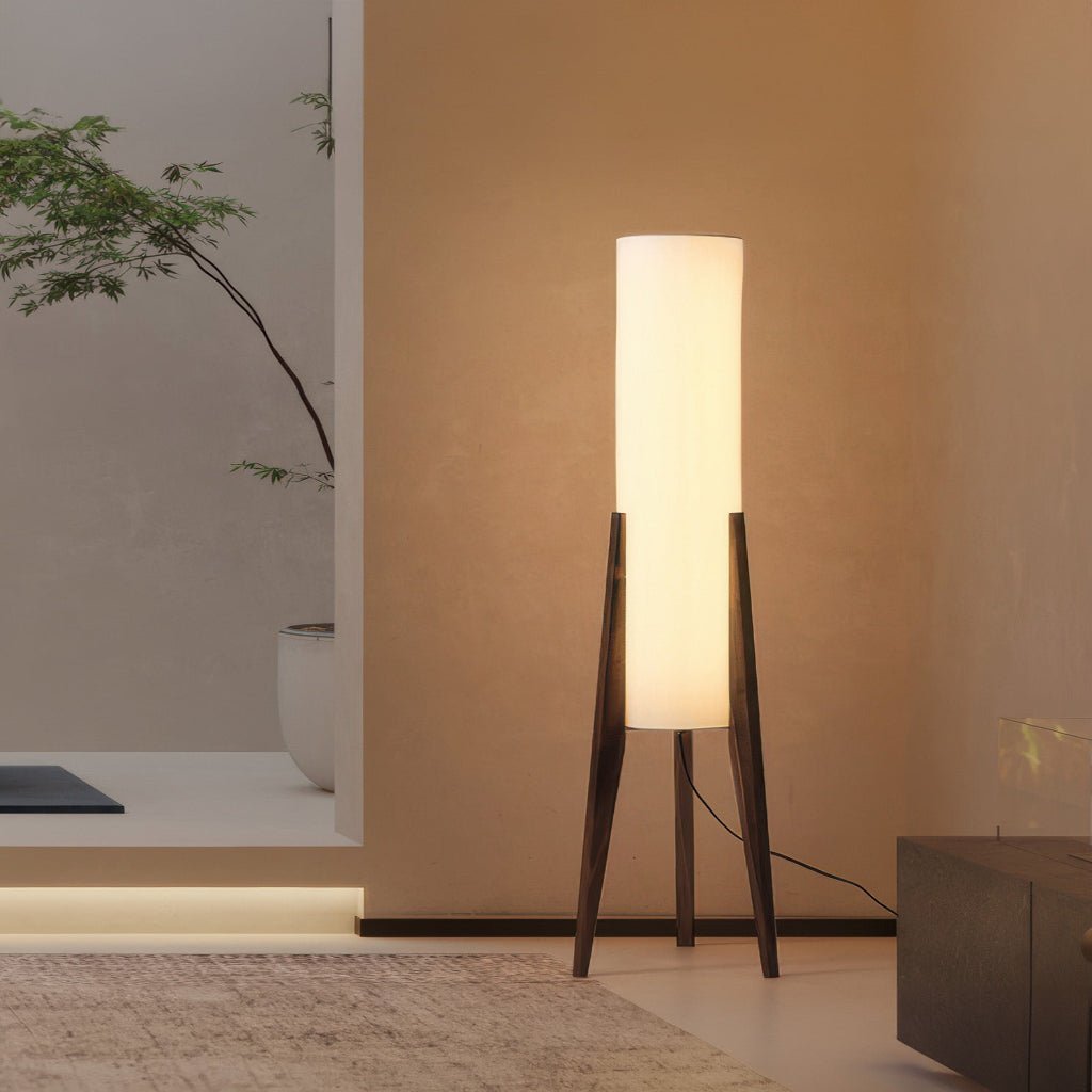 LIGNELUX – Scandinavian floor lamp made of walnut wood with dimmable LED lighting 3