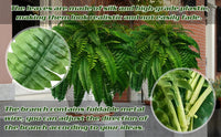 Lifelike Artificial Boston Fern - UV-Resistant Faux Plants for Outdoor Décor 7