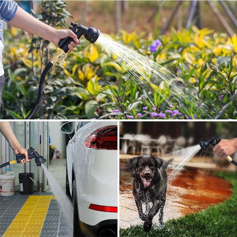 Lightweight 100FT Expandable Garden Hose - Durable Water Hose with 8 Spray Modes 1