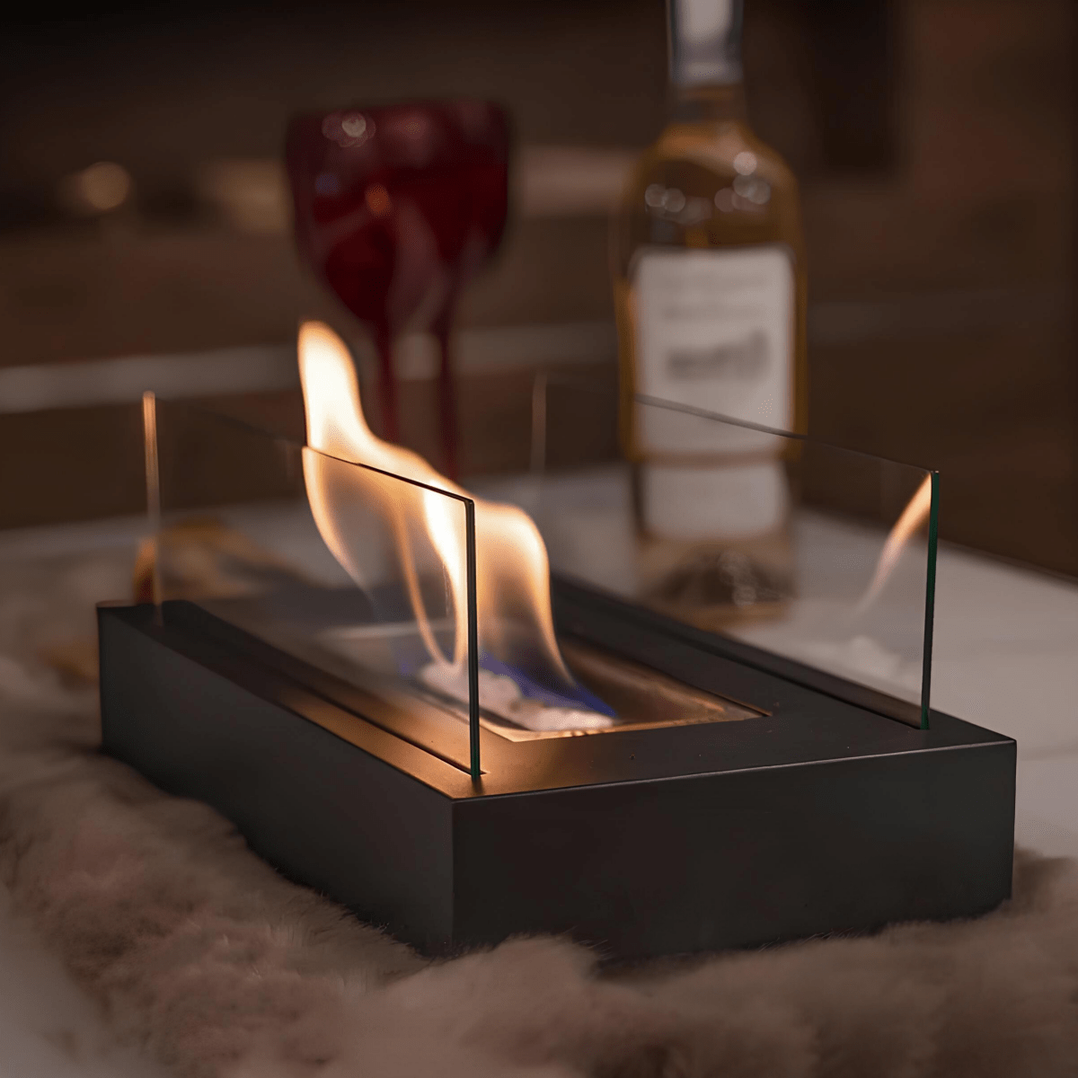 Lumaire Flame - Portable Tabletop Fireplace - Eco-Friendly Bioethanol Fire Table Top 0