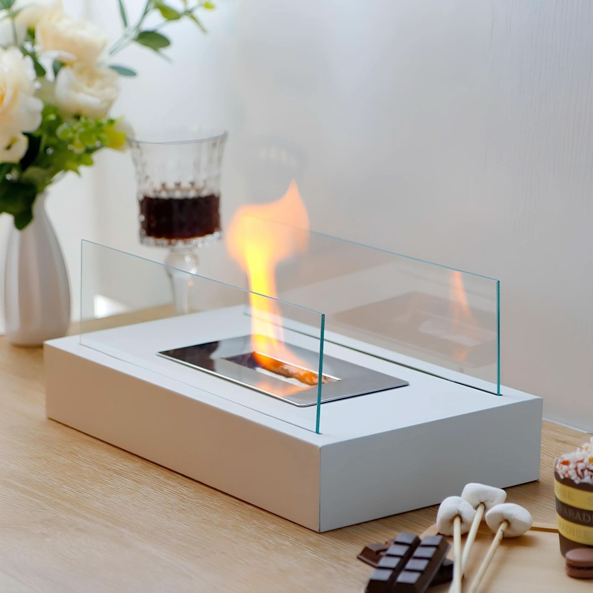 Lumaire Flame - Portable Tabletop Fireplace - Eco-Friendly Bioethanol Fire Table Top 6