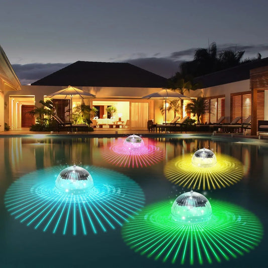 LumiGlobe - Solar Floating Pool Lights with RGB Color Change, Waterproof LED Lamp 0