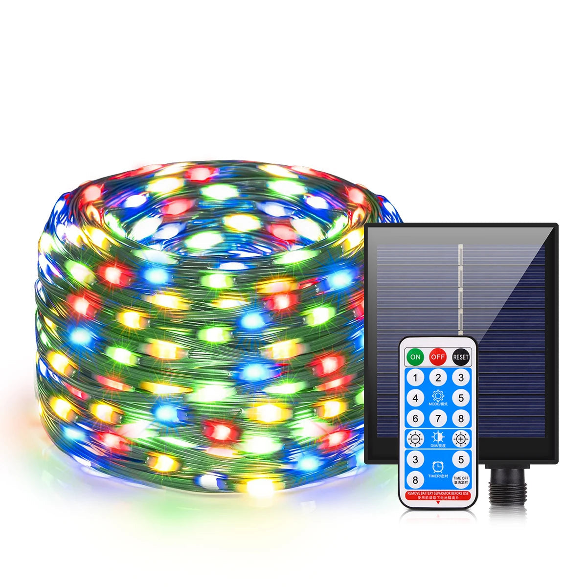 LumiSol ProLine - 100M Solar Fairy Lights with Remote Control & 8 Modes 0