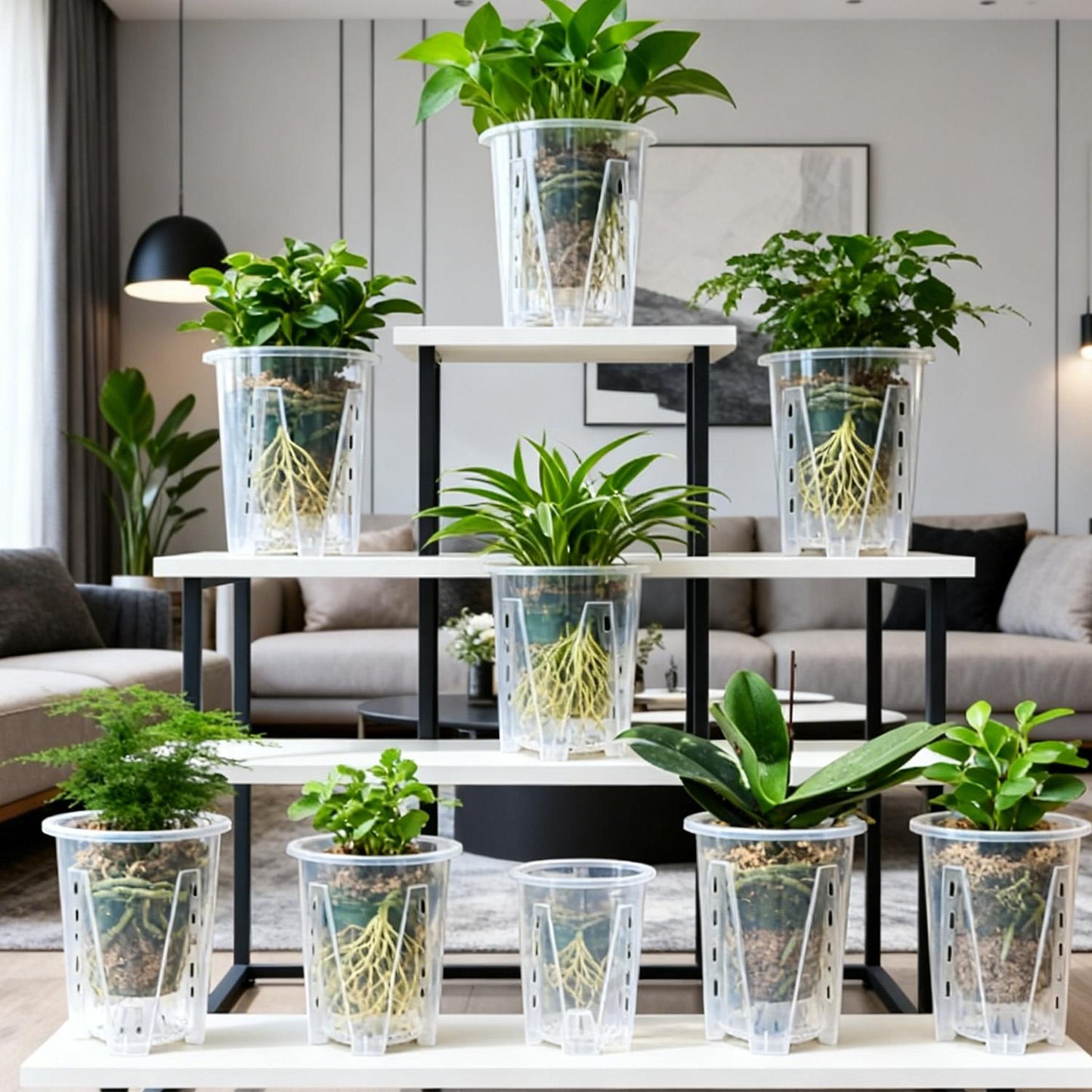 CLEARSPROUT SET – Transparent Pots for Easy Root Monitoring and Healthy Plant Growth