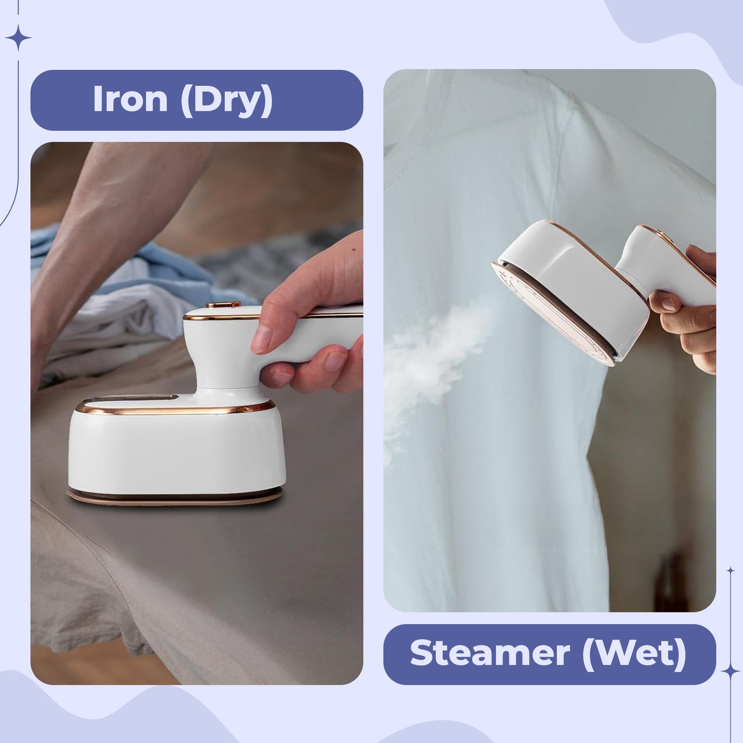 Micro Steam Iron - Portable & Travel Friendly Clothes Ironing Machine 6