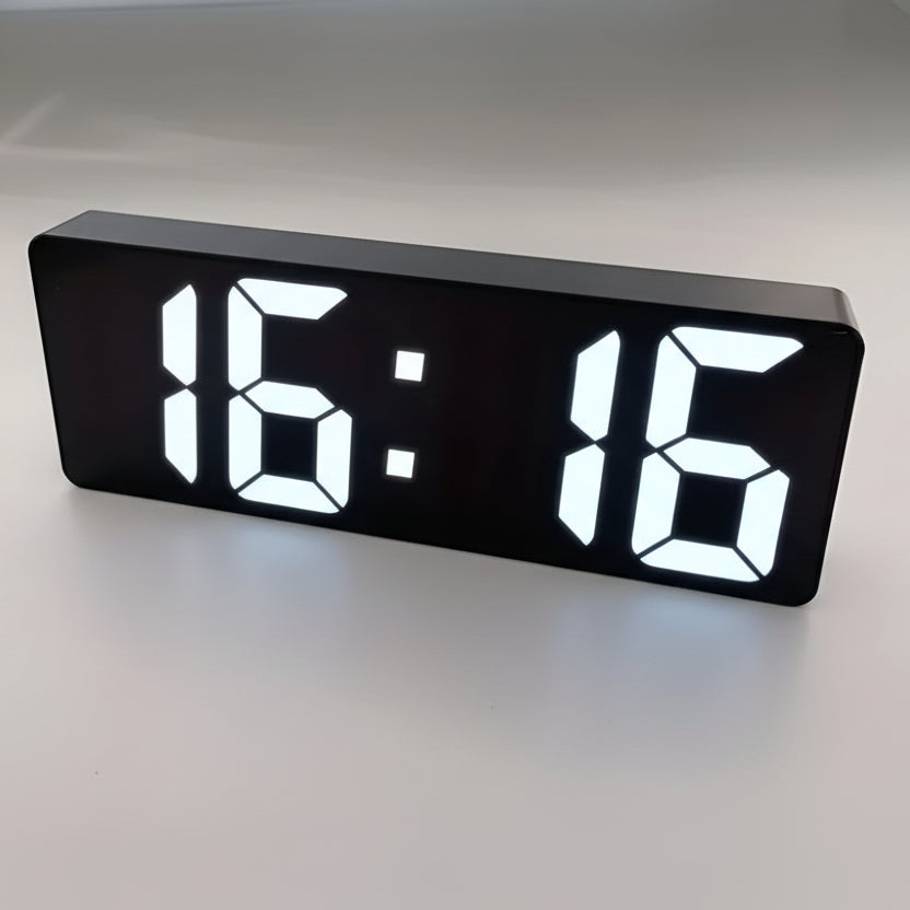 Modern LED Digital Alarm Clock with Adjustable Snooze & Dual Power Modes 0
