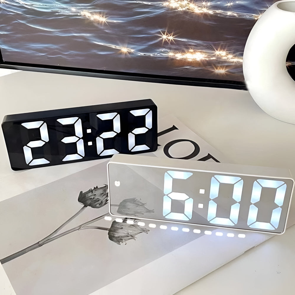Modern LED Digital Alarm Clock with Adjustable Snooze & Dual Power Modes 2