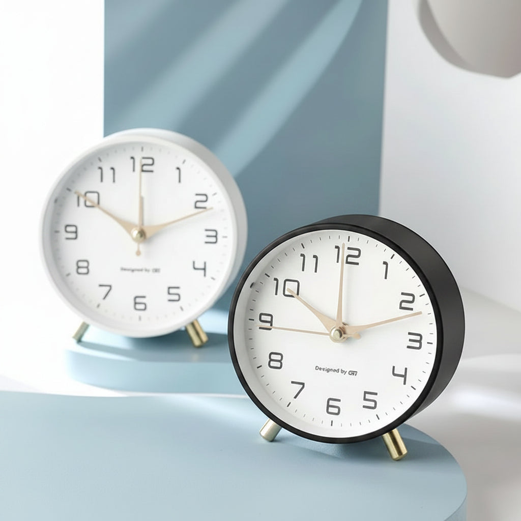Modern Scandinavian Silent Table Clock 2