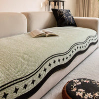 Modern Wave Anti-Slip Sofa Cover - Stylish Couch Cover for Pets & Families 6