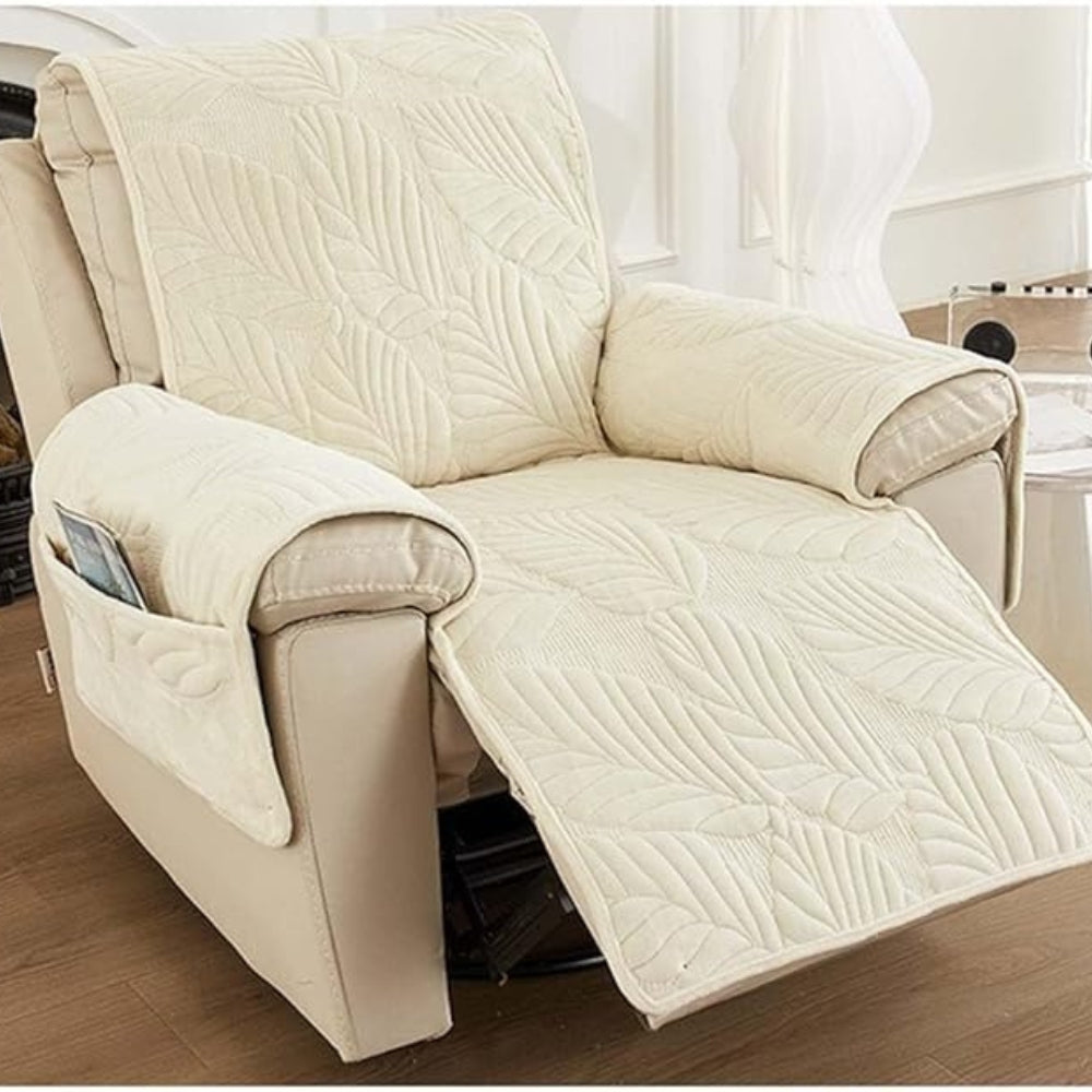 Nature's Touch - Universal Leaf Pattern Recliner Cover for Chair Protection 0