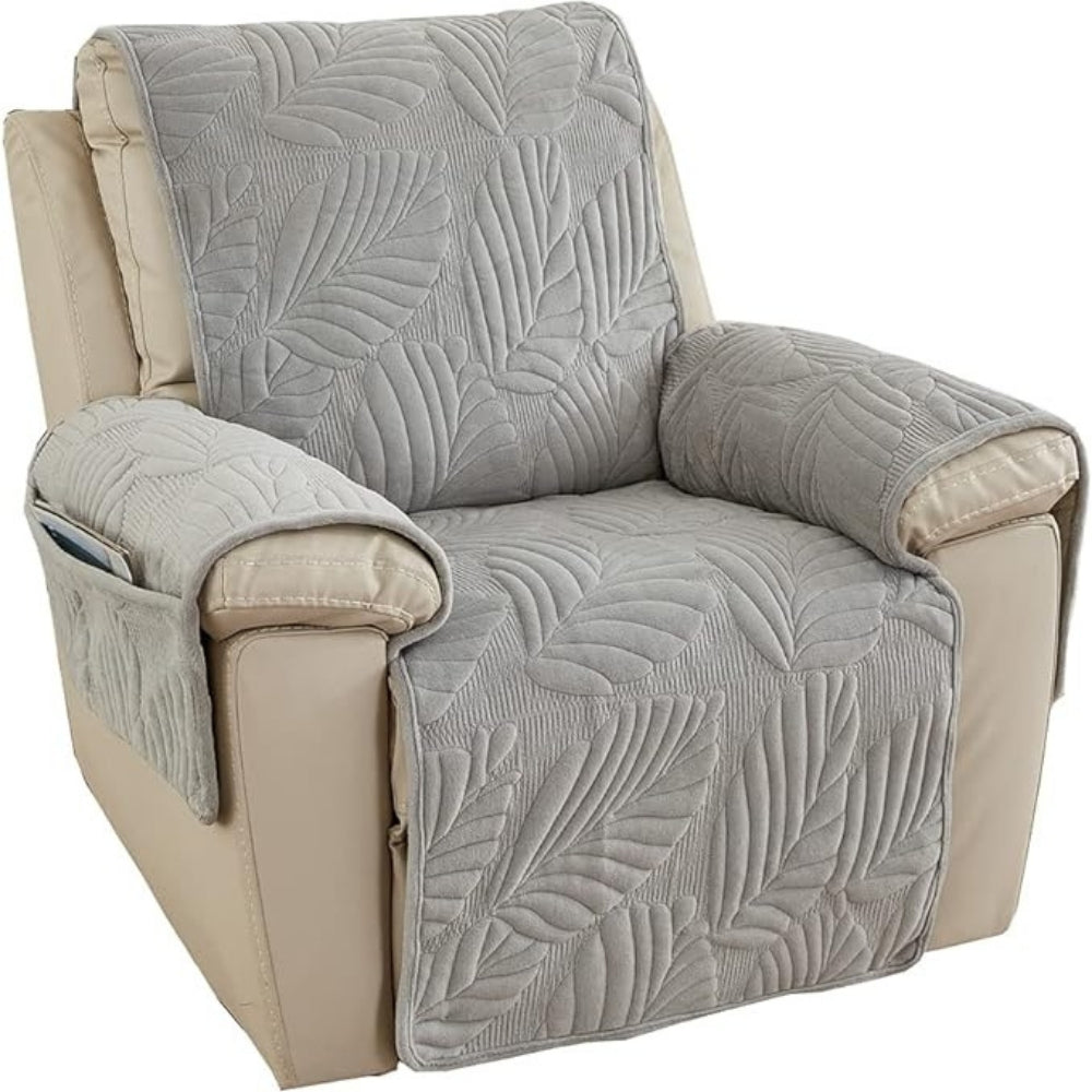Nature's Touch - Universal Leaf Pattern Recliner Cover for Chair Protection 4