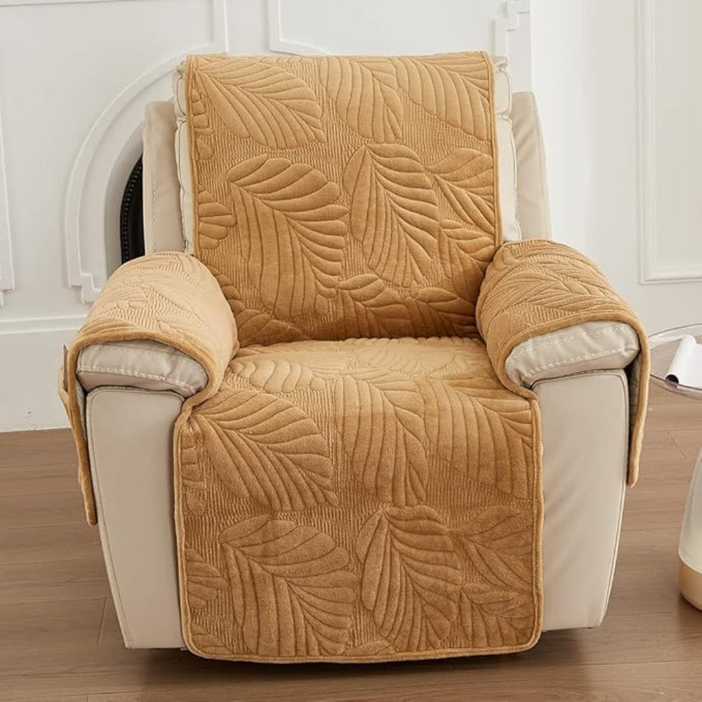 Nature's Touch - Universal Leaf Pattern Recliner Cover for Chair Protection 9