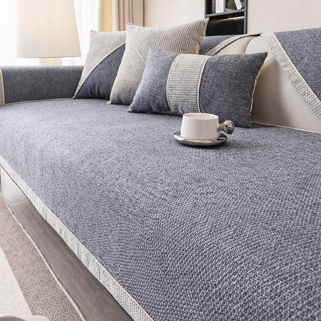 Naturweft - Non-Slip Cotton Linen Sofa Throw Blanket for Couch Protection 0