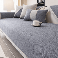 Naturweft - Non-Slip Cotton Linen Sofa Throw Blanket for Couch Protection 0