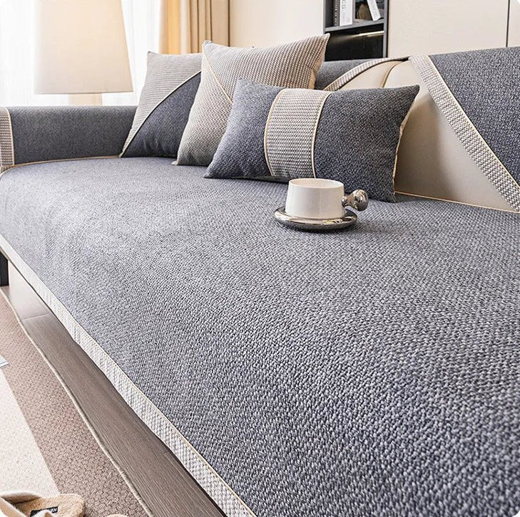 Naturweft - Non-Slip Cotton Linen Sofa Throw Blanket for Couch Protection 10