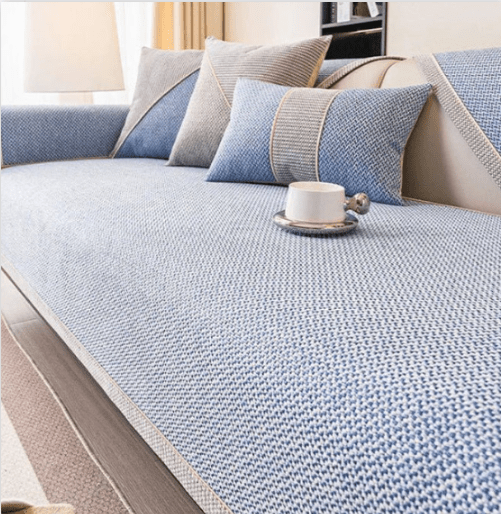 Naturweft - Non-Slip Cotton Linen Sofa Throw Blanket for Couch Protection 12