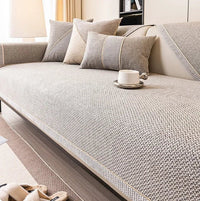 Naturweft - Non-Slip Cotton Linen Sofa Throw Blanket for Couch Protection 6
